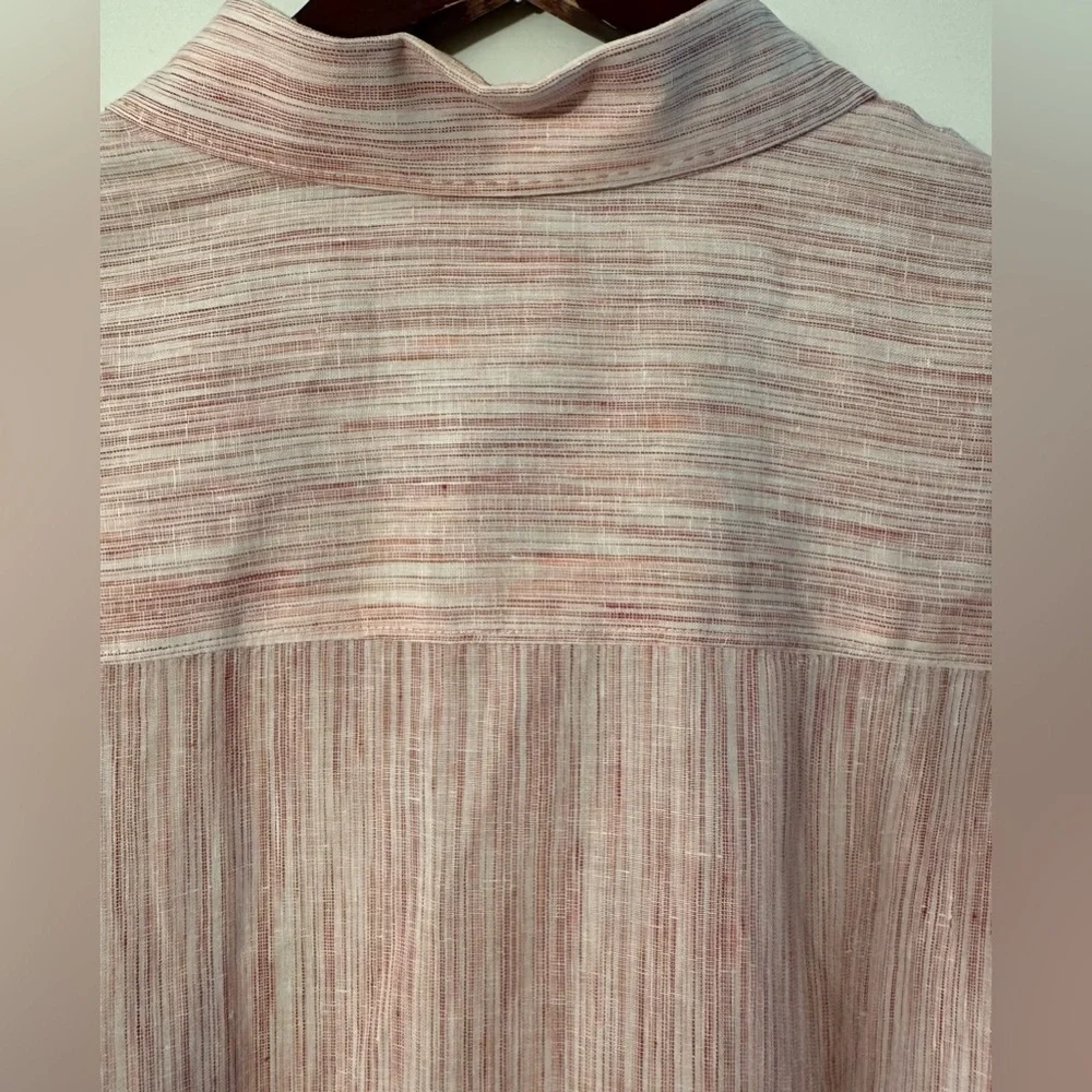 TOMMY BAHAMA Men’s XXL Long Sleeve 100% Linen Pink Gradient Pinstripe PRISTINE - Picture 14 of 14